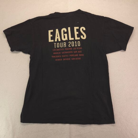 The Eagles 2010 Tour Band Short Sleeve Shirt Mens Size Extra Large XL Black - Picture 9 of 9